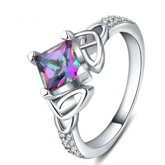 Mystic Topaz Celtic Ring - Picture 2 of 2